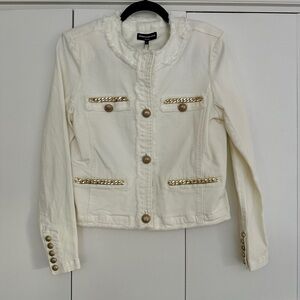 Generation Love Ivory Blazer with Gold Details